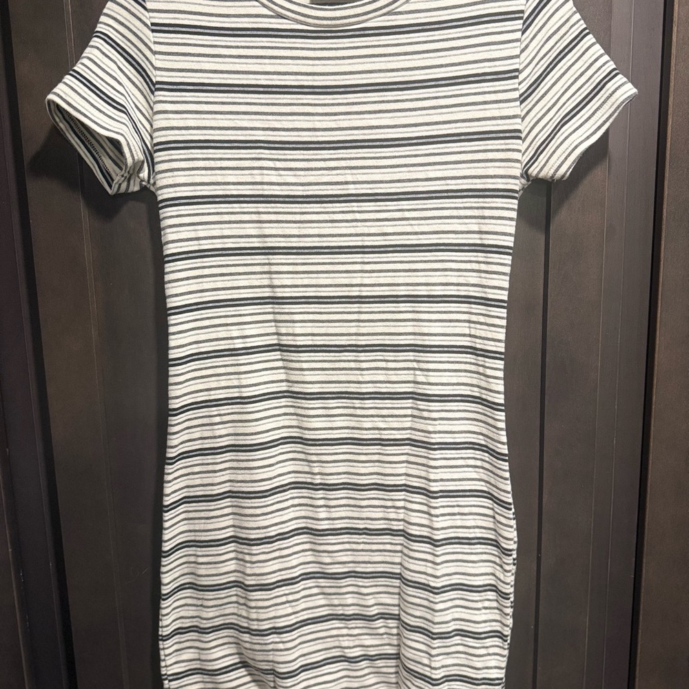 Striped Black and White Women's Dress